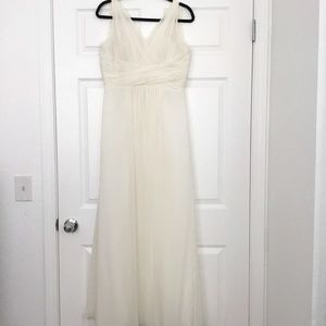 Ivory chiffon A-line dress- size 10